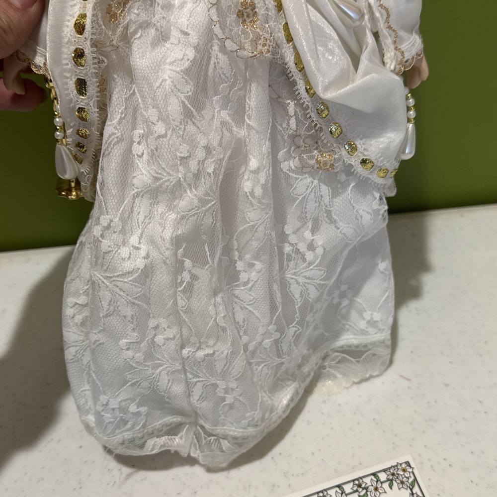 Heritage Signature Collection Savannah Doll Blonde Angel Bride Doll CoA Harp - Picture 10 of 16